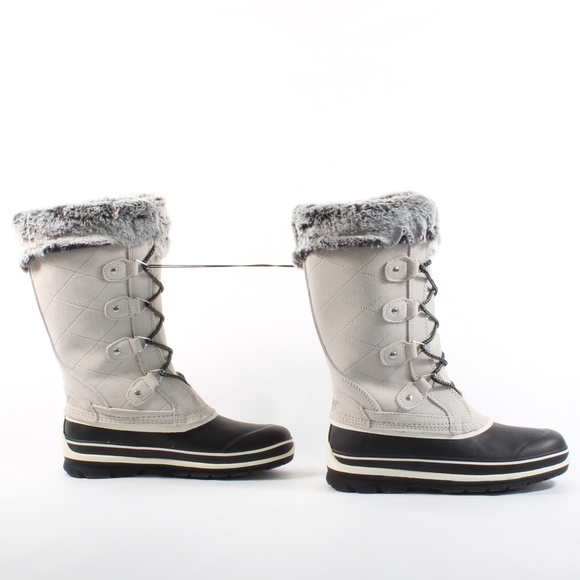 Khombu Women's Leather Winter Snow Duck Boots NEW - Picture 7 of 8